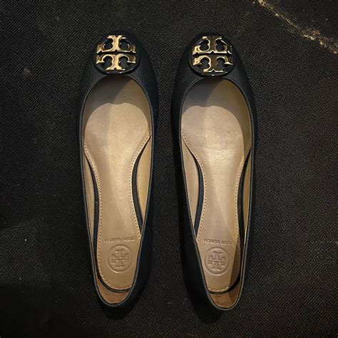 Tory Burch Claire Ballet Flat Tumbled Leather Luxury Sneakers