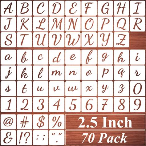 Amazon.com : 2.5 Inch Alphabet Letter Stencils for Painting - 70 Pack ...