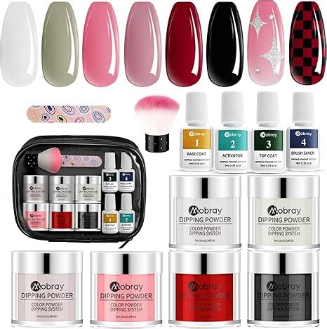 Vernis Poudre Kit 6 Couleurs Dipping Powder Kit Poudre Porcelaine