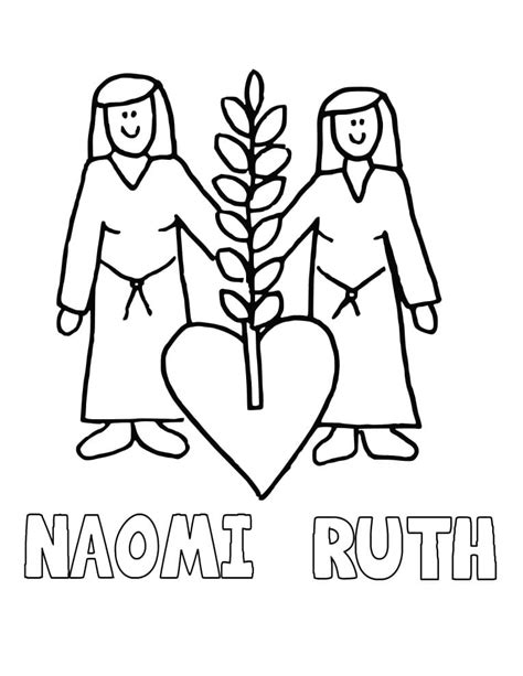 Naomi and Ruth Coloring Page - Free Printable Coloring Pages for Kids