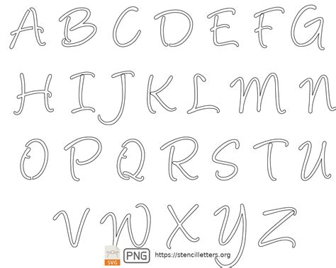 Printable Cursive Letter Stencils - Portal Tutorials