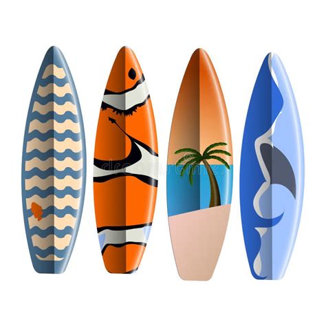 Set Of Surfboards Stock Vector Illustration Of Holiday 84503600