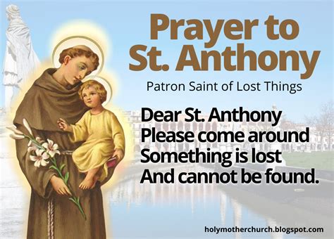 Catholicism For Everyone Prayer To St Anthony For Something That Is Lost