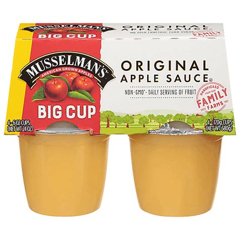 Musselman S Big Cup Original Apple Sauce 4 6 Oz Cups Applesauce Matherne S Market