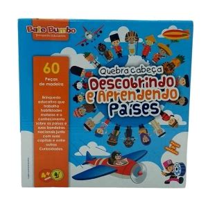 Quebra Cabe A Descobrindo E Aprendendo Pa Ses Pe As Brinquedo