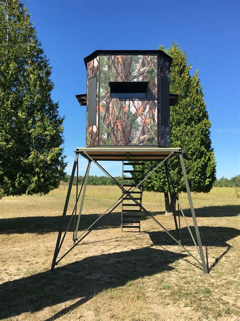 Fortress Deer Blinds 6x6 Combo Deer Blind And 8 Tall Hunting Platform