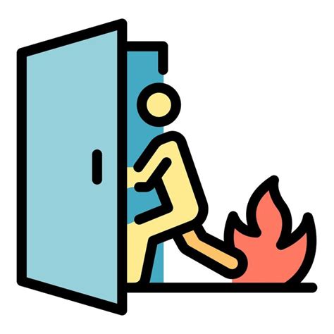 Premium Vector Fire Human Evacuation Icon Outline Fire Human