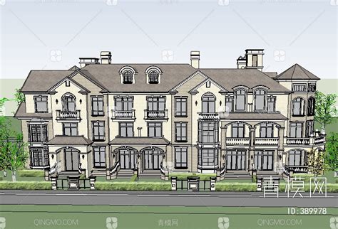 【别墅su模型】 Su2014欧式古典别墅su模型下载 Id389978 免费su模型库 青模su模型网