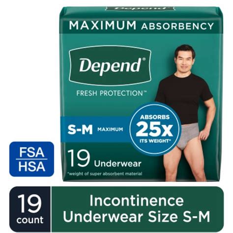 Depend Fit Flex Maximum Absorbency Small Medium Grey Adult Incontinence