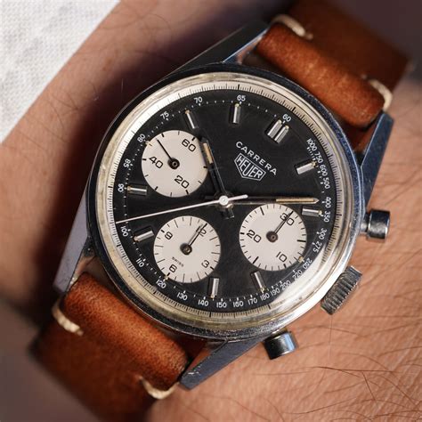 Heuer Carrera Inverse Panda Reference 2447NST — Wind Vintage