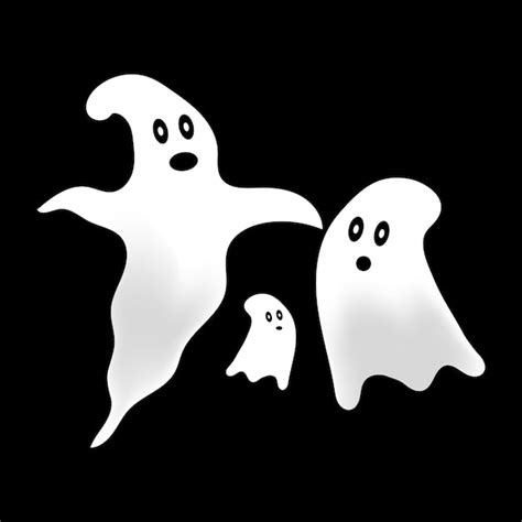 Premium Vector Set Of 3 Cute Ghosts Illustration