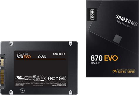 Samsung 870 Evo 250gb Sata 2 5 Sata Iii Internal Ssd Up To 560 Mb S Seq Read And 530 Mb S Seq