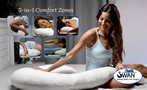 Contour Swan Body Pillow W Pillowcase Mesh Laundry Bag Amazon Ca Home