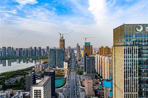 Aerial Photography Of Office Buildings In Wuhan City Buildings On A