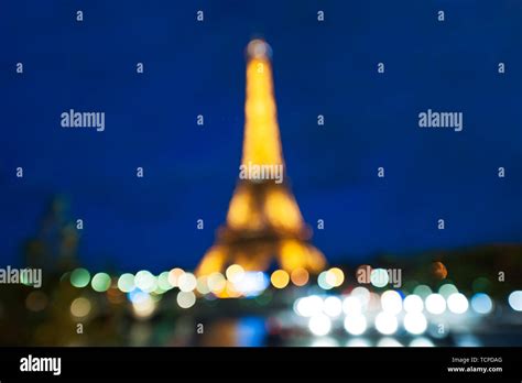 Night view of the Eiffel Tower in Paris, France Stock Photo - Alamy