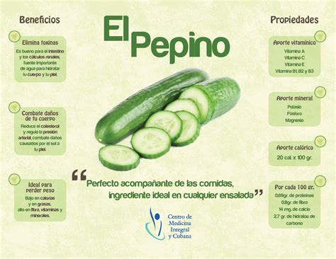 Los Beneficios De Comer Un Delicioso Pepino Infografías Calculos