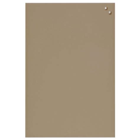 NAGA Magnetic Glass Noticeboard BEIGE 40 X 60cm Boards Direct