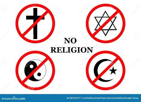 No Religionletters Stock Illustration Image 58155137