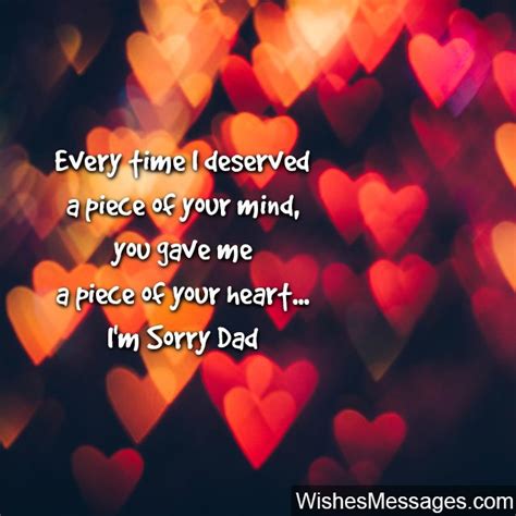 I Am Sorry Messages for Dad: Apology Quotes – WishesMessages.com