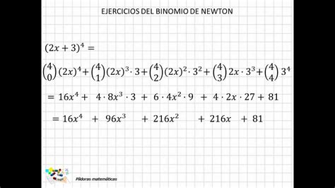 04 Ejercicios Binomio De Newton I Youtube