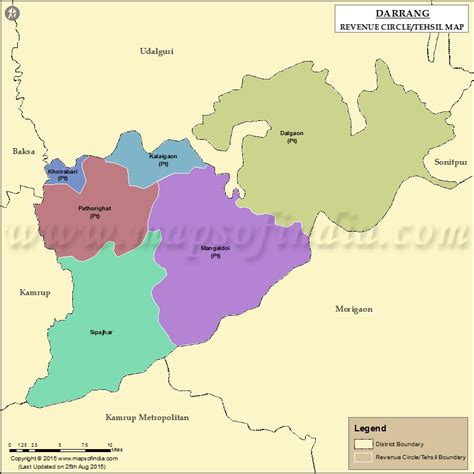 Darrang Tehsil Map Circles In Darrang