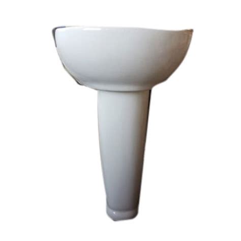 Sarvoday Plain White Ceramic Pedestal Washbasin At Rs In Thangadh