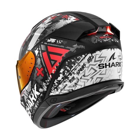 Shark Integral Motorcycle Helmet Skwal I Hellcat Matt Black Chrom Red