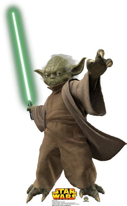 Star Wars Yoda With Lightsaber Cardboard Stand Up Star Wars Yoda