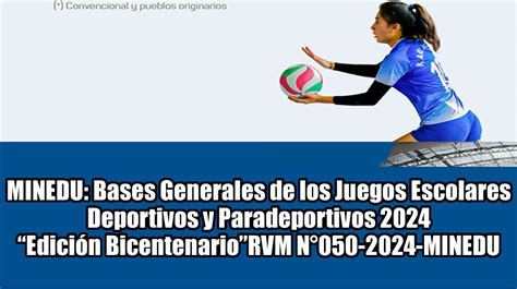 MINEDU Bases Generales De Los Juegos Escolares Deportivos Y