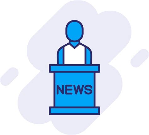 News Anchor Line Filled Backgroud Icon Vector Art At Vecteezy