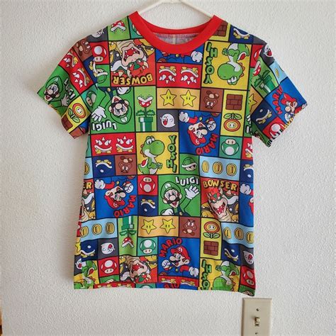 Super Mario World All Over Print T-Shirt Nintendo Bra… - Gem