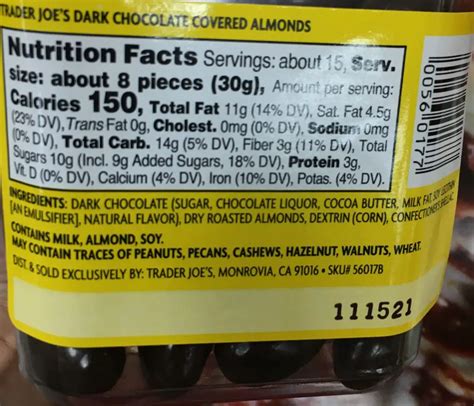 Trader Joe's Dark Chocolate Almonds - Trader Joe's Reviews