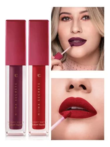 Lápiz labial líquido mate Skinny Secrets kit de 2 colores jazmín