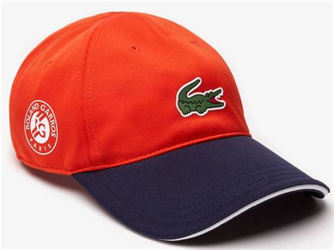 Lacoste Roland Garros Edition Logo Cap Orange Navy Strefa Tenisa