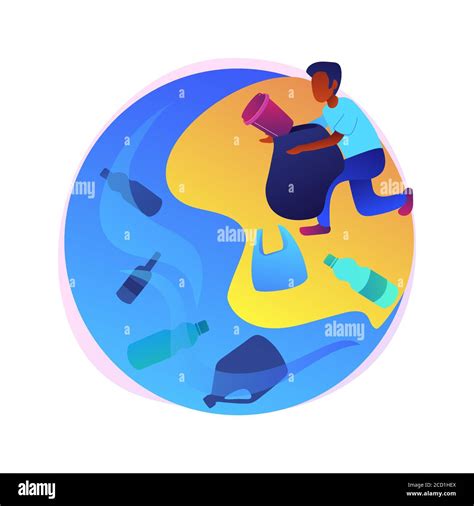 Coastal Pollution Abstract Concept Vector Illustration Stock Vector