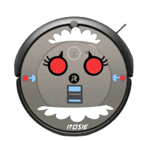 Original Deluxe Rosie The Robot Face Decals For Your Robotic Floor