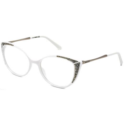 Swarovski Womens Eyeglasses White Cat Eye Plasticmetal Frame Sk5362 021 Ebay