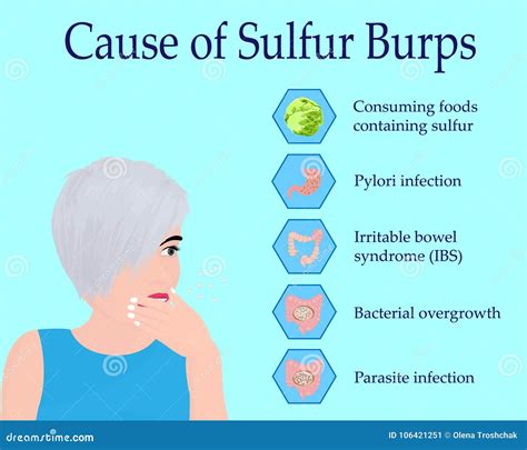 Causes Of Sulfur Burps Stock Vector Illustration Of Hygiene 106421251