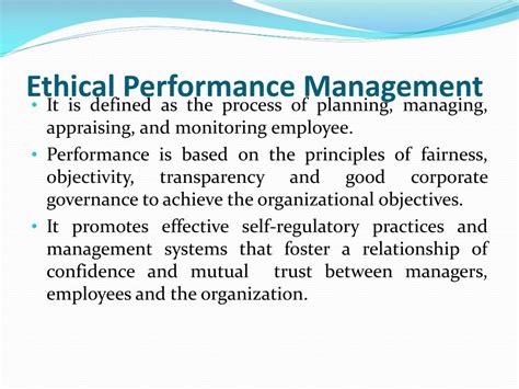 Ppt Ethics In Performance Management Powerpoint Presentation Free