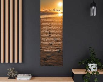 Footprints in the Sand Canvas Gallery Wrap Inspirational Wall Art ...