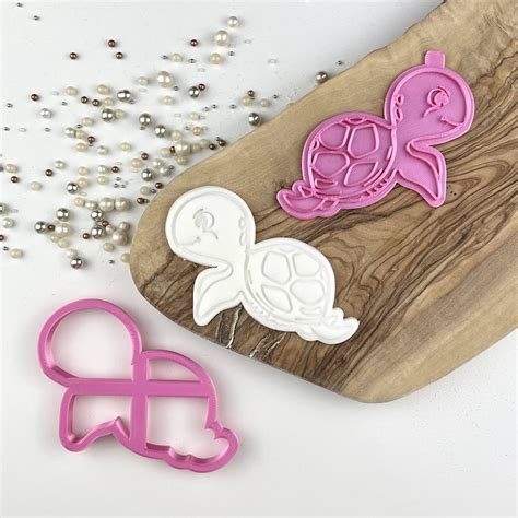 Turtle Cookie Cutter And Stamp Under The Sea Cookie Cutter Etsy Australia