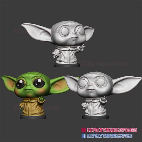 Télécharger fichier Statue de Yoda bébé mignon fichier STL sculpt