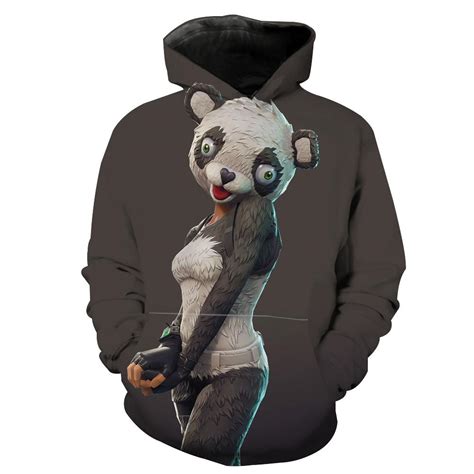 Fortnite Panda Skin Fortnite Battle Royale Hoodie 3D - Animetrium