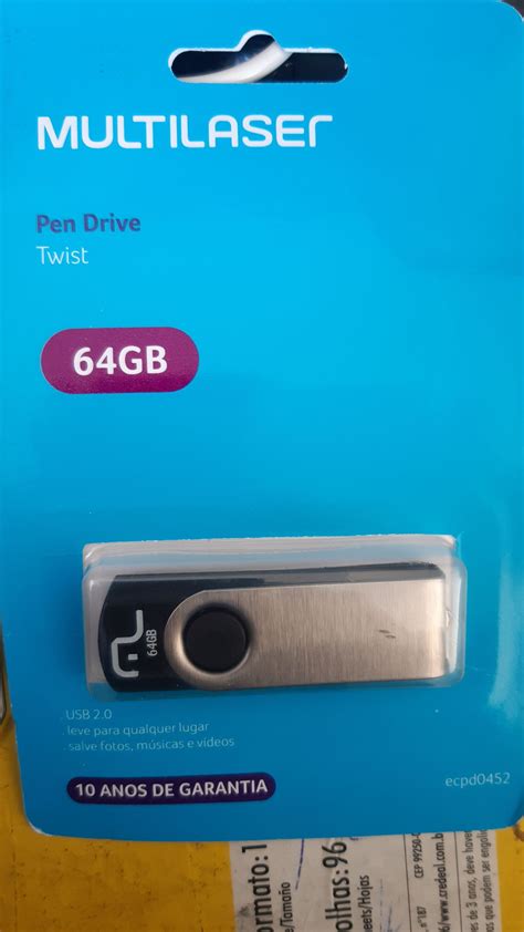 Pendrive Multilaser Twist Preto Gb Pd Casas Bahia