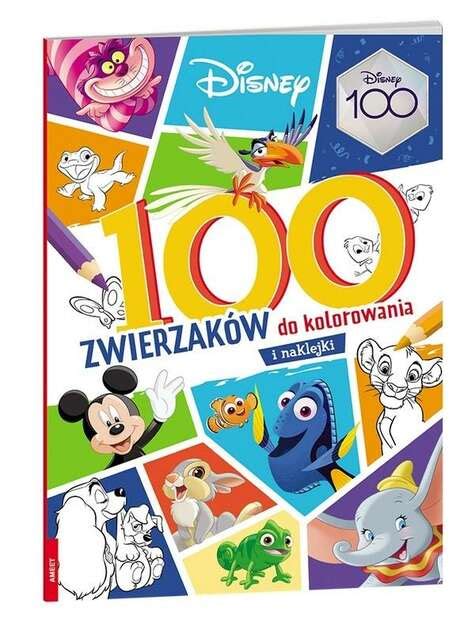 Disney 100 zwierzaków do kolorowania bookbook pl księgarnia