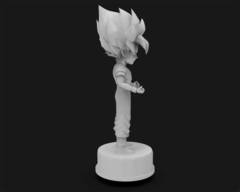 Archivo STL GOKU SSJ DIOS FIGURA DRAGON BALL CABEZONObjeto Para