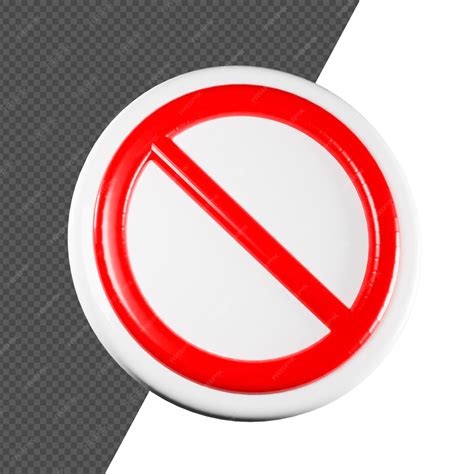 Premium PSD | 3d Realistic Red prohibited sign vector