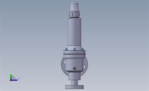 弹簧全启封闭式高压安全阀dn32solidworks 2012模型图纸下载 懒石网