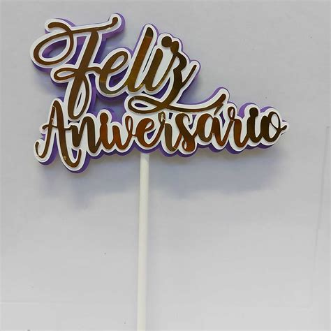 Topo De Bolo Feliz Aniversario