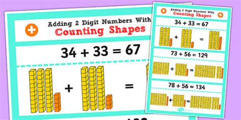 Adding 2 Digit Numbers And Tens Using Base Ten Twinkl